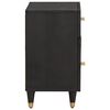 vidaXL Cabinet de chevet avec porte avec tiroir Noir 50 x 33 x 60 cm