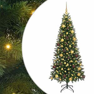 vidaXL Sapin de No&euml;l artificiel avec 300 LED Vert 180 cm PE et PVC