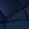 vidaXL Duvet d'&eacute;t&eacute; simple Matelass&eacute; Bleu fonc&eacute; 135 x 220 cm Microfibre