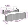 vidaXL Ensemble de canap&eacute; de jardin Gris clair 55 x 55 x 37 cm