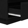 vidaXL Cabinet de chevet avec tiroir Ch&ecirc;ne noir 71 x 34,5 x 75 cm
