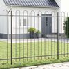 vidaXL Cl&ocirc;ture de jardin 7 pcs Gris 11,9 x 1,5 m