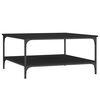 vidaXL Table basse noir 80x80x40 cm bois d'ing&eacute;nierie
