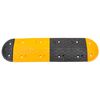 vidaXL Ralentisseur Jaune et noir 129x32,5x4 cm Caoutchouc