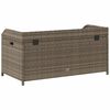 vidaXL Banc de rangement gris r&eacute;sine tress&eacute;e et bois d'acacia