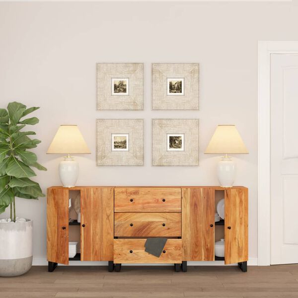 vidaXL Buffets 3 pcs Bois d'acacia solide