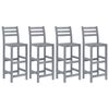 vidaXL Ensemble de bar d'ext&eacute;rieur 5 pcs Gris Bois d'acacia massif