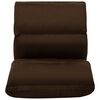 vidaXL Chaise pliable de sol Marron Microfibre