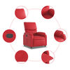 vidaXL Fauteuil inclinable Rouge Similicuir