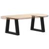 vidaXL Pieds de table basse en forme de V, 2 pi&egrave;ces, noir, 40 x (30-31,3) cm, acier
