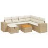 vidaXL Salon de jardin avec coussins 8 pcs beige r&eacute;sine tress&eacute;e