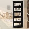 vidaXL Biblioth&egrave;que/s&eacute;parateur de pi&egrave;ce noir bois d'ing&eacute;nierie