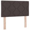vidaXL Lit &agrave; ressorts avec matelas Marron fonc&eacute; 80 x 200 cm tissu