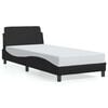 vidaXL Cadre de lit Dover noir 90x190 cm en similicuir