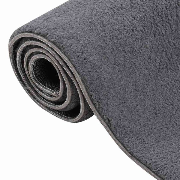 vidaXL Tapis shaggy doux lavable 160x230 cm Antidérapant Anthracite