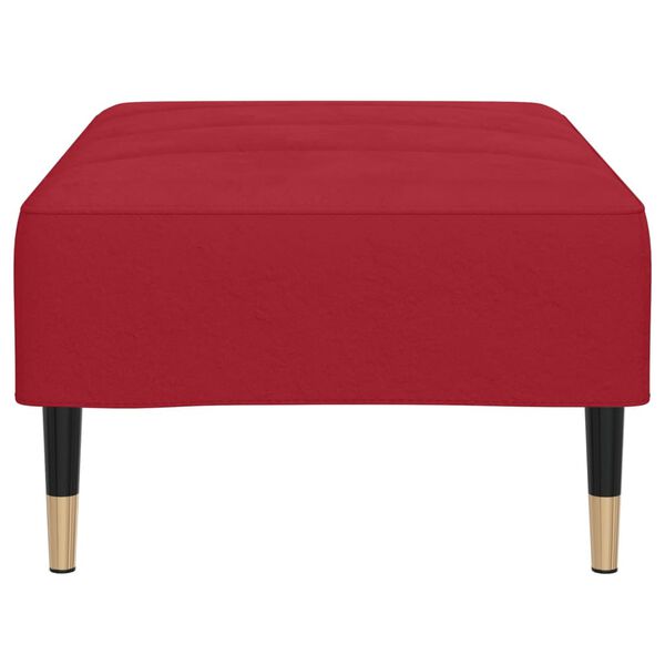 vidaXL Repose-pied Rouge bordeaux 78x56x32 cm Velours