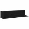 vidaXL &Eacute;tag&egrave;res murales 2 pcs noir 75x16,5x16,5 cm bois d'ing&eacute;nierie