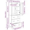 vidaXL Haut Armoire avec tiroir Bois Ancien 69,5 x 34 x 180 cm