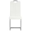 vidaXL Chaises à manger cantilever lot de 2 blanc similicuir