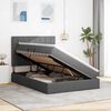 vidaXL Lit avec rangement et matelas Gris fonc&eacute; 140 x 200 cm Polyester
