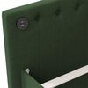 vidaXL Lit avec &eacute;clairage USB Vert fonc&eacute; Tissu 90x200 cm