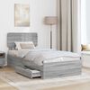 vidaXL Cadre de lit Gris Sonoma 90 x 190 cm Bois d'ing&eacute;nierie