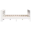vidaXL Cadre de lit sans matelas blanc 200x200 cm bois massif de pin