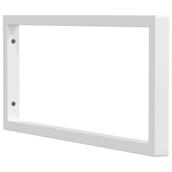 vidaXL Supports d'&eacute;tag&egrave;res pour lavabo 2 pcs blanc rectangulaire acier