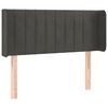 vidaXL T&ecirc;te de lit &agrave; LED Gris fonc&eacute; 93x16x78/88 cm Velours