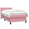 vidaXL Sommier &agrave; lattes de lit avec matelas rose 80x220 cm velours