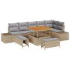 vidaXL Ensemble de canap&eacute; de jardin 9 pc 8-Nombre de places Beige