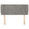 vidaXL T&ecirc;te de lit avec oreilles Gris clair 103x23x78/88 cm Velours