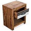 vidaXL Table de chevet 40 x 30 x 48 cm Bois d'acacia massif