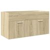 vidaXL Ensemble de meubles de salle de bain 3 pcs ch&ecirc;ne sonoma