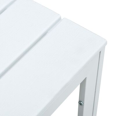 vidaXL Table basse Blanc 78x78x74 cm PEHD Aspect de bois