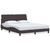 vidaXL Cadre de lit sans matelas marron fonc&eacute; 160x200 cm tissu