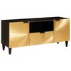vidaXL Meuble TV Noir et or 105 x 33 x 46 cm Bois d'ing&eacute;nierie