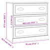 vidaXL Buffet noir 70x35,5x67,5 cm bois d'ing&eacute;nierie