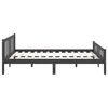 vidaXL Cadre de lit sans matelas gris bois massif 120x200 cm