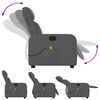 vidaXL Fauteuil de massage inclinable Gris fonc&eacute; Tissu