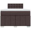 vidaXL Sommier &agrave; lattes de lit et matelas marron fonc&eacute; 120x190cm tissu
