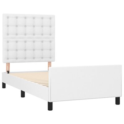 vidaXL Cadre de lit sans matelas blanc 90x200 cm similicuir