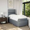 vidaXL Sommier &agrave; lattes de lit avec matelas Gris clair 100x200cm Tissu