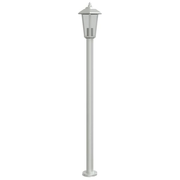vidaXL Lampadaire d'ext&eacute;rieur argent&eacute; 120 cm acier inoxydable