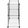 vidaXL Cage animaux de compagnie à 8 panneaux Noir 35x35 cm Acier