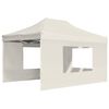 vidaXL Tente de r&eacute;ception pliable avec parois Aluminium 4,5x3 m Cr&egrave;me