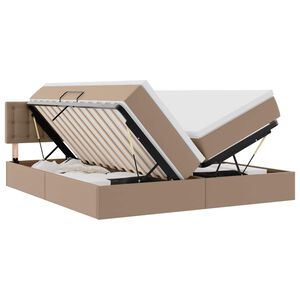 vidaXL Lit de Rangement Cappuccino 180 x 200 cm Cuir synth&eacute;tique