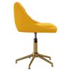 vidaXL Chaises &agrave; manger pivotantes lot de 4 jaune moutarde velours