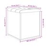 vidaXL Banc de rangement ch&ecirc;ne fum&eacute; 42x42x45 cm bois d'ing&eacute;nierie