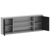 vidaXL Armoire &agrave; outils avec &eacute;tag&egrave;re Noir et gris 50 x 20 x 55 cm